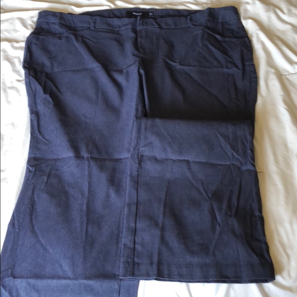 Torrid Blue Textured Slacks